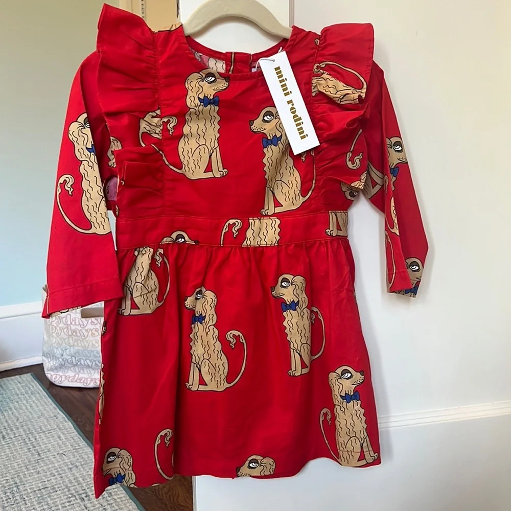 Mini Rodini Spaniels Ruffled Dress - Picture 1 of 4